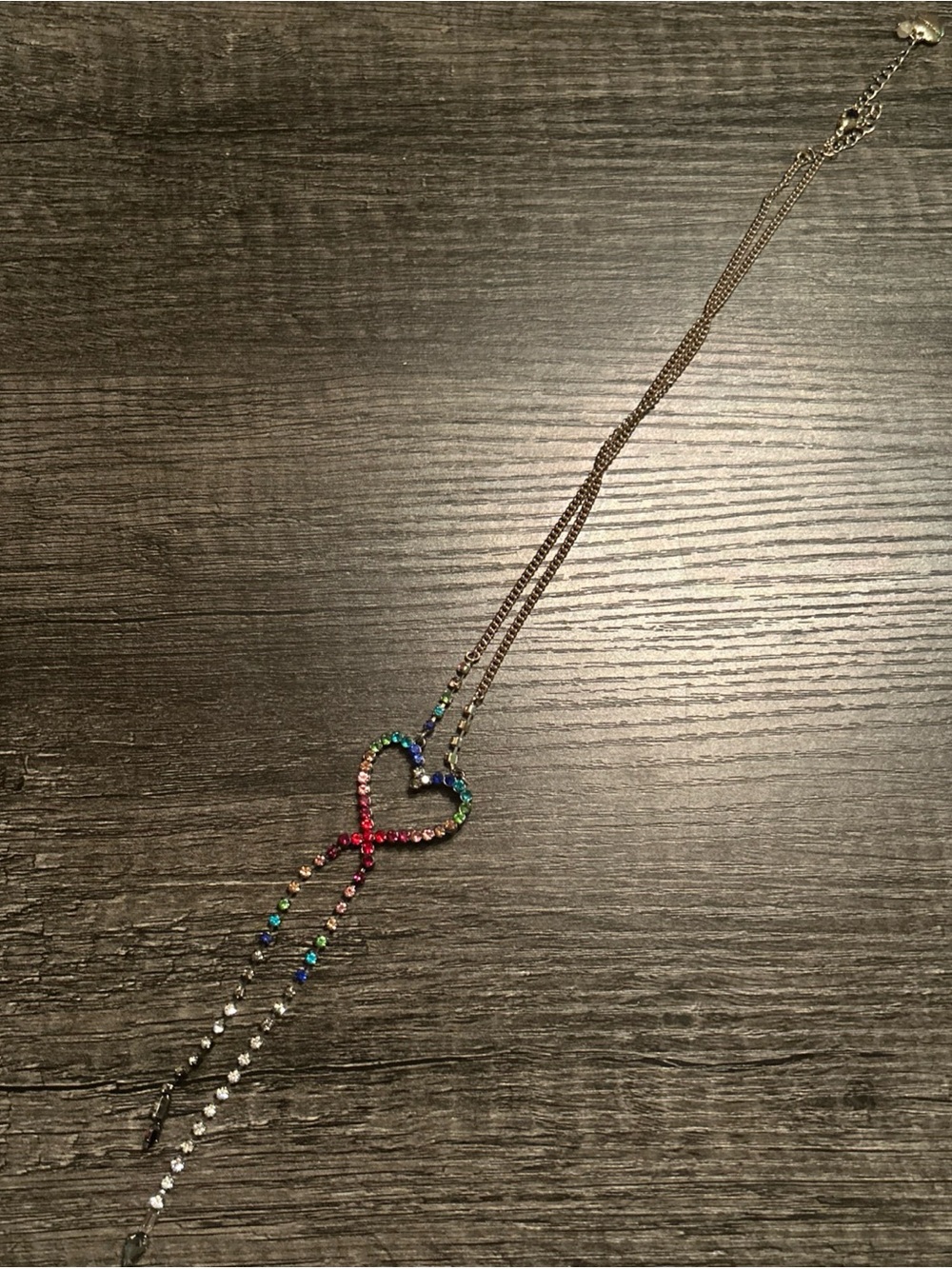 Betsy Johnson heart multi color necklace